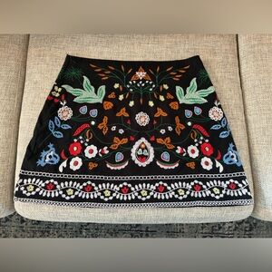 BBWM Embroidered Black Skirt